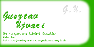 gusztav ujvari business card