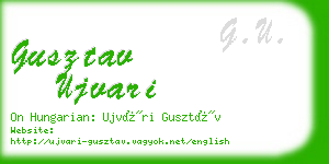 gusztav ujvari business card